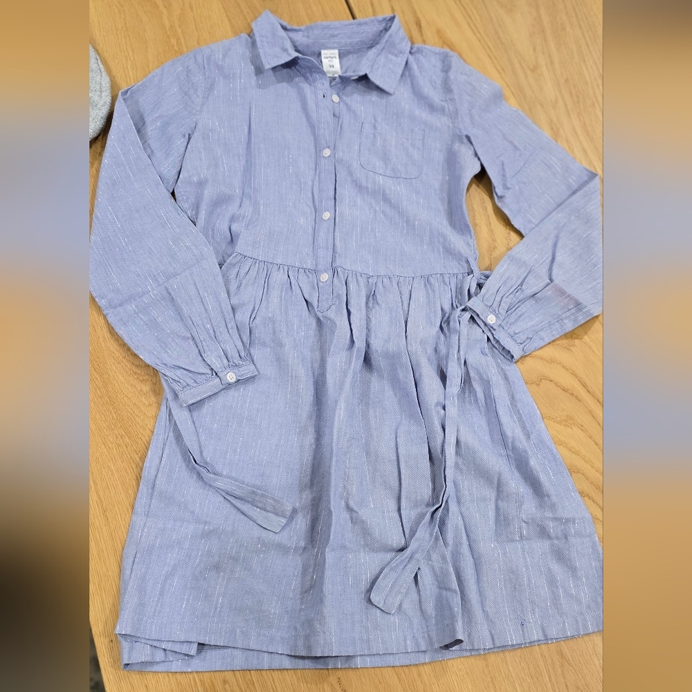 Carter's Blue Long Sleeve Dress for Kids
